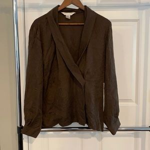 Brown snake print blouse